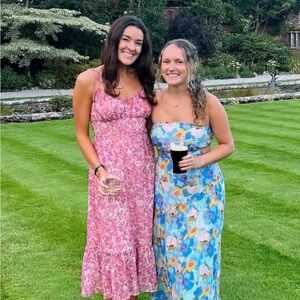 Hello Molly Pink Floral Maxi Dresses